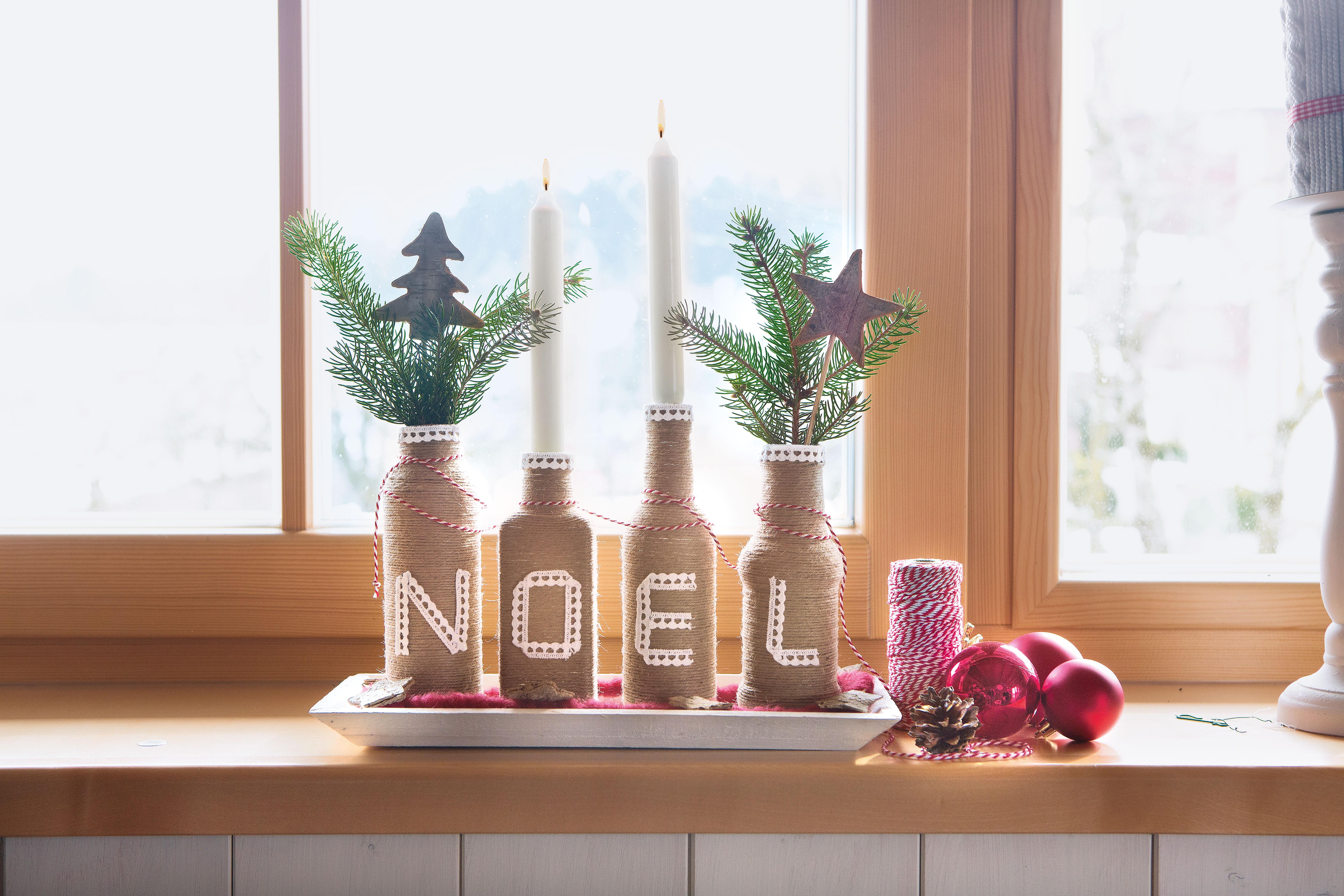 DIY Weihnachts-Flasche