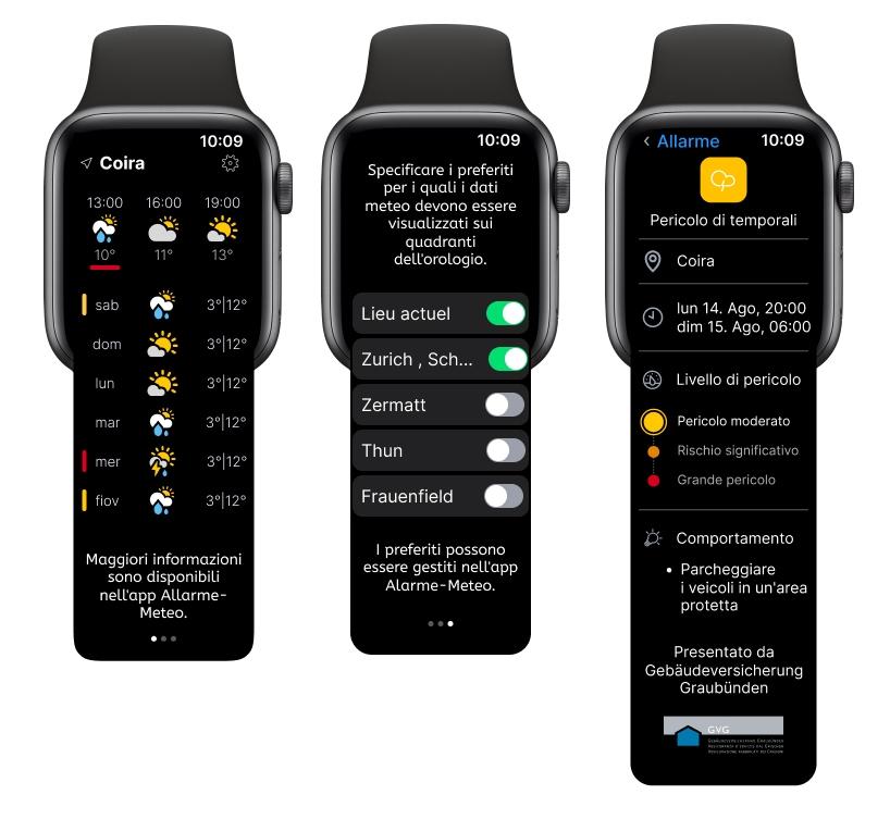 Applicazione Apple Watch Allarme-Meteo