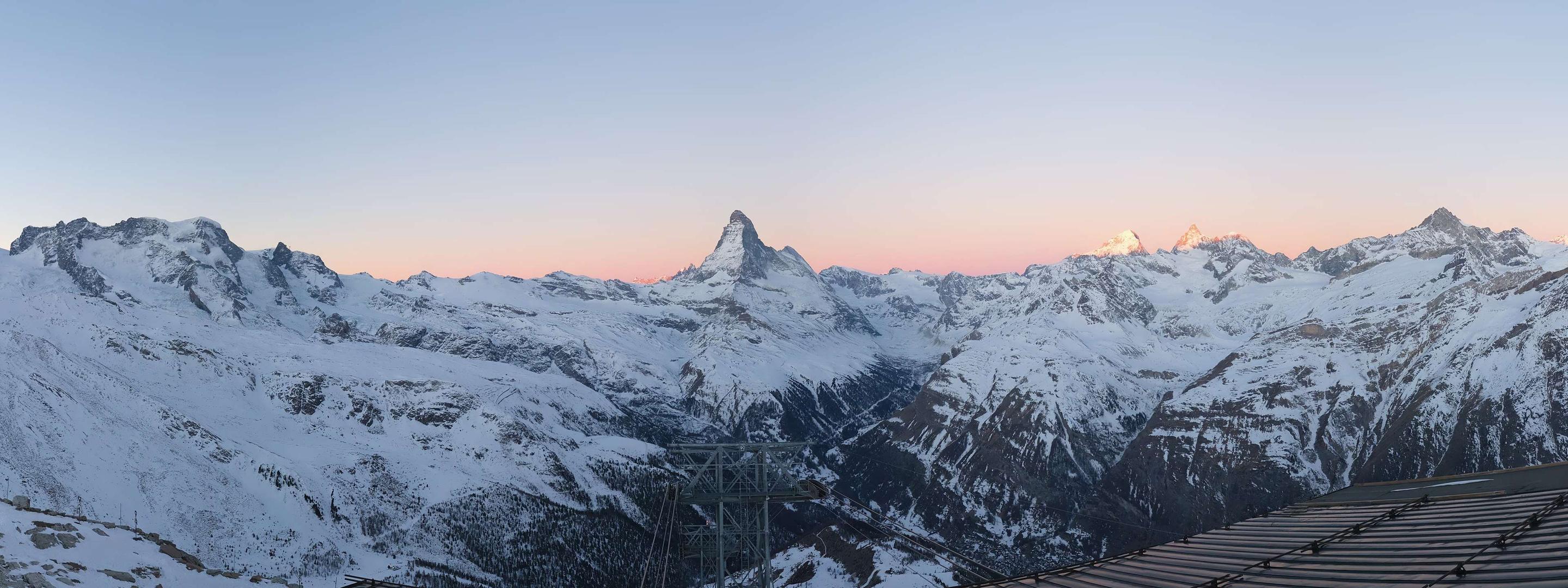 Livecambild Zermatt Rothorn, 15. Februar 2023